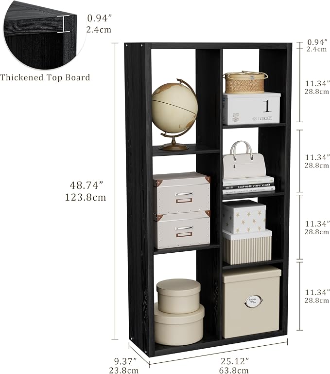 Cube Storage Organizer Bookcase, Decorative 11 inch Open Back Cubical Shelf - Image 3