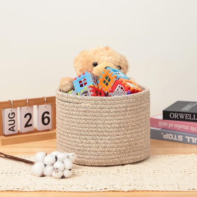 Small Basket for Organizing | Cube Shelf Closet Storage Baskets | 9.7×9.7×7.1” - Image 4