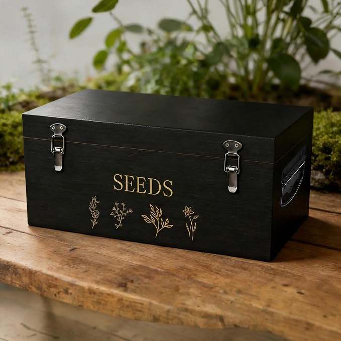 Bamboo Seed Storage Organizer, Large Garden Seed Organizer - Image 8
