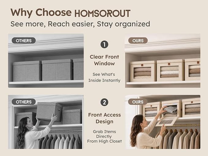 Homsorout Large Closet Storage Organizer - Image 6