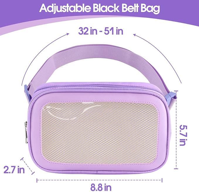 Pin Bag Fanny Pack, Ita Bag Storage Purple Crossbody Belt Bags - Image 8