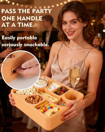 Couch Cup Holder Tray Dual Cup Silicone Organizer – Waterproof Anti-Slip Snack - Image 5