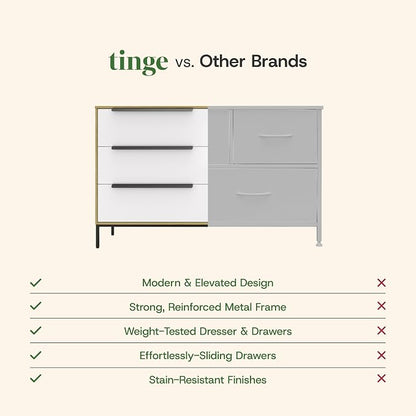 tinge Lira Premium Fabric Dresser - Image 9