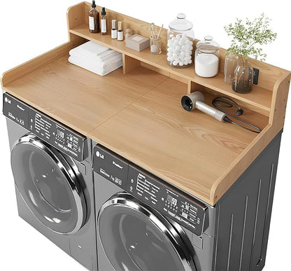 Washer Dryer Countertop with Shelf, 2-Tier Laundry Countertop Over Washer and by HMAZAE