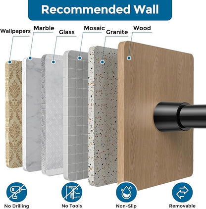AIZESI 1-Pack Spring Tension Curtain Rod & 2 Holders, 26-39 Inch, no drilling - Image 7