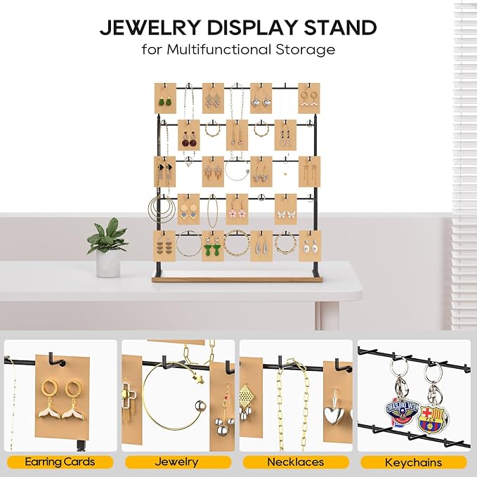 ORLESS 2 Pcs Jewelry Display for Vendors, Earring Display Stand for Selling - Image 2