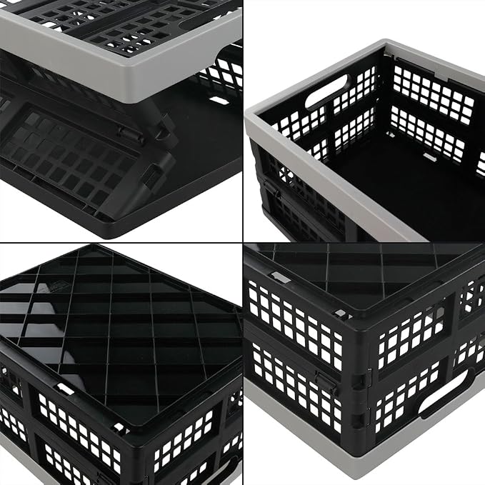 Jekiyo 16-Liter Folding Crates Storage, Collapsible Container Plastic - Image 7
