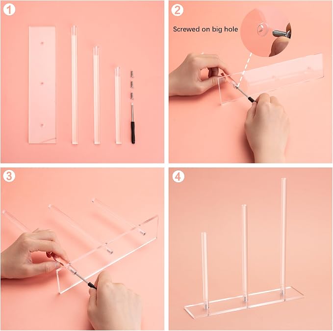 SMUK 3-Tiers Acrylic Scrunchie Holder Stand - Image 7