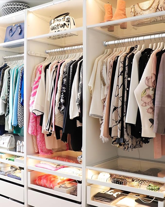 Closet Rods for Hanging Clothes, 17 to 84 Inches Stepless Adjustable Metal - Image 4