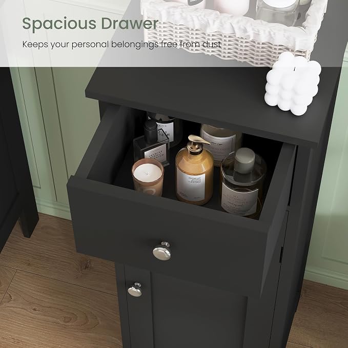 Iwell Bathroom Storage Cabinet, Small Bathroom Floor Cabinet - Image 5