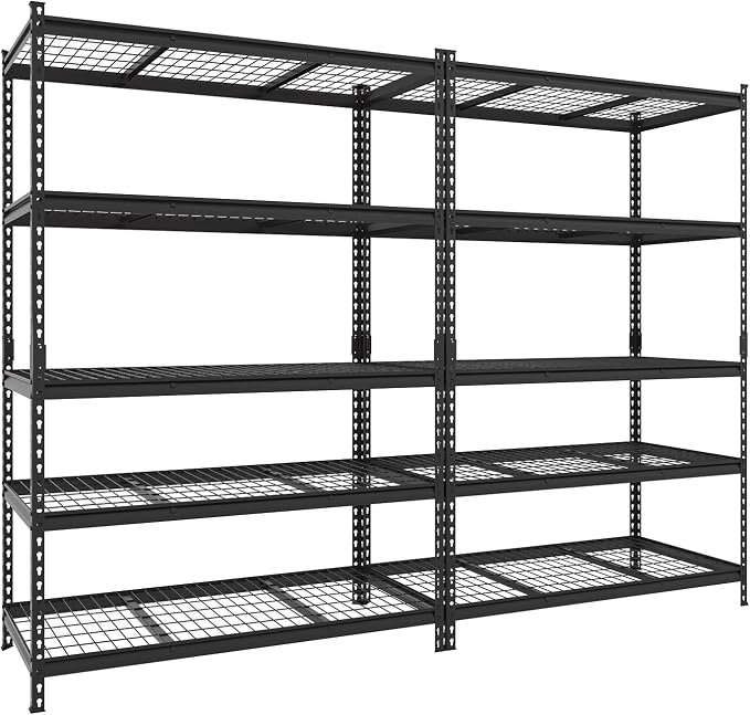 FLEXIMOUNTS Garage Shelving, Heavy Duty Shelving 2000 lbs, 5-Tier Garage by FLEXIMOUNTS