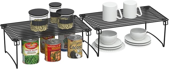 Deco Brothers Stackable Cabinet Shelf Organizer, 2 Pack - Image 2