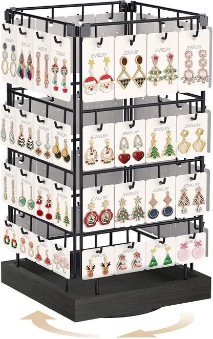 MODOWEY 360 Rotating Earring Cards Organizer Holder Stands by MODOWEY