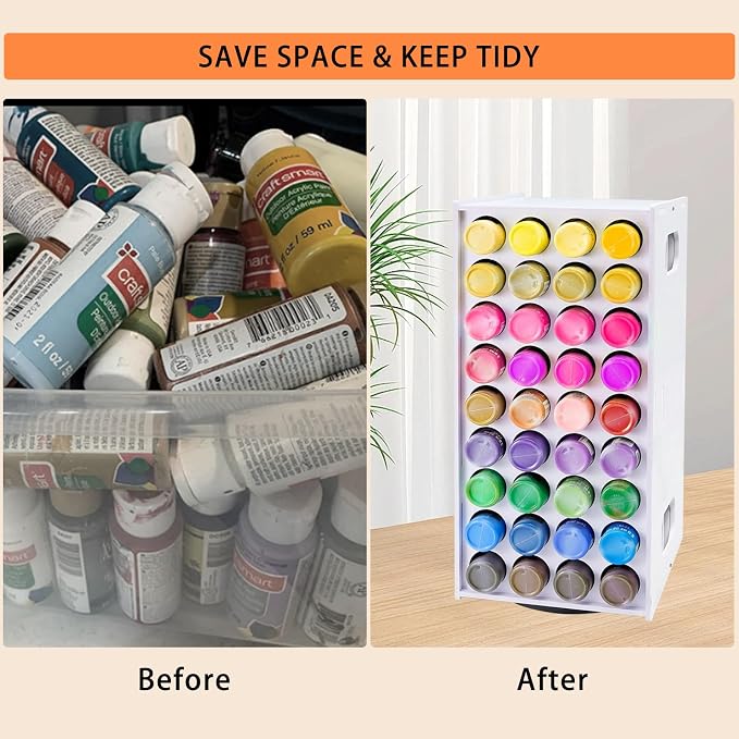 Acrylic Paint Organizer, 2oz Craft Paint Holder Rack - Image 5