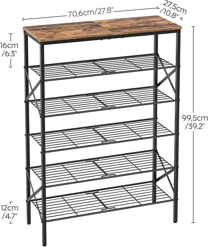 YATINEY 6-Tier Shoe Rack, Shoe Storage Organizer - Image 3