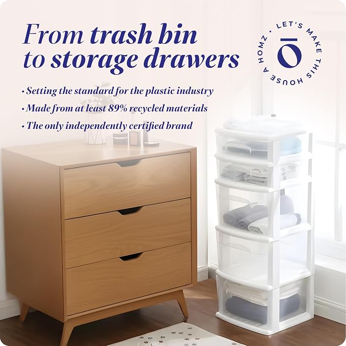 HOMZ 5-Drawer Storage Cart, 14.25" Wide Medium, and Classroom - Image 7