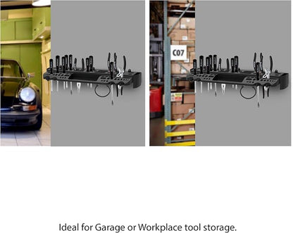 Tool Storage Shelf Wall Mount Utility Shelf Organizer Rack Has 61 Slots - Image 5