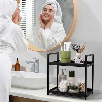 Anyoifax Bathroom Counter Organizer 2 Tier Vanity Storage Countertop Shelf - Image 3