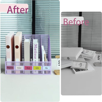 Desk Organizers, Metal Magazine File Holder - Image 5