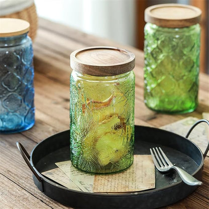 ANSQU Vintage Glass Storage Jar - 34 oz Mason Jar - Image 3