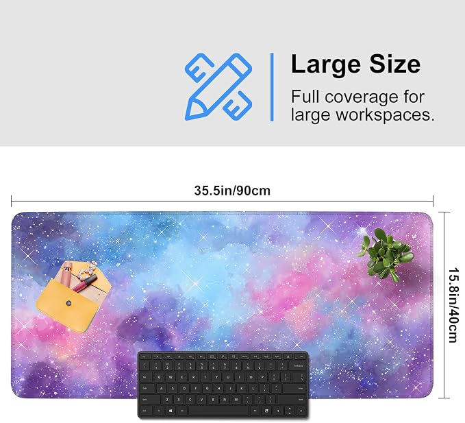 Galaxy Mouse Pad Large, Extended Gaming Desk Mat – 335.43 x 15.75 in – - Image 3
