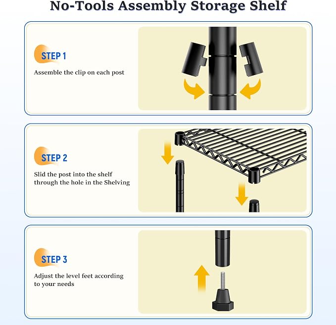 DurayLoly 3-Tier Narrow Shelf Adjustable Storage Rack - Image 7