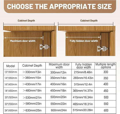 YJINGRUI Cabinet Pocket Door Slide 18 inch, Pocket Door Slides - Image 3