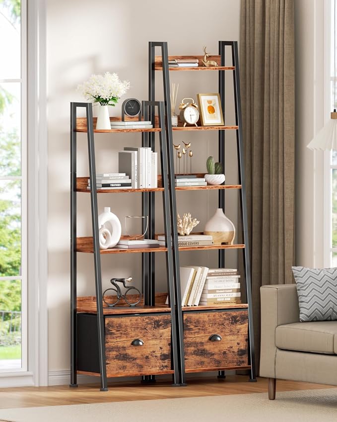 Furologee 6 Tier Ladder Shelf, Ladder Bookshelf - Image 8