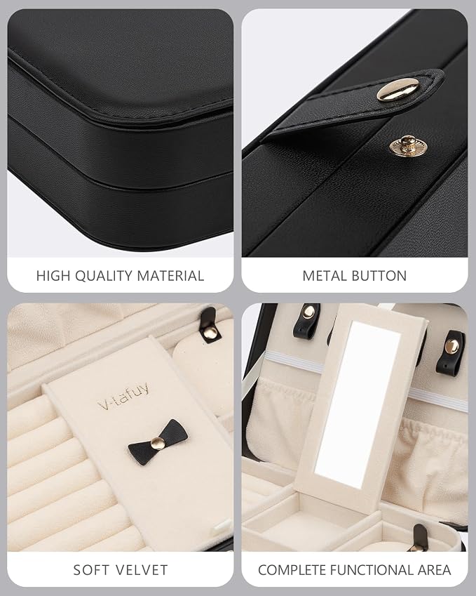 Small Jewelry Box, Travel Jewelry Case Portable Jewelry Boxes - Image 3