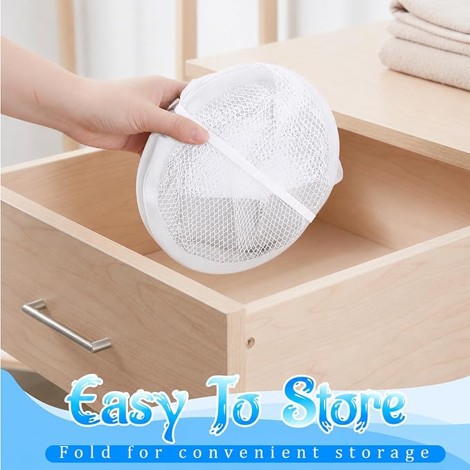 2 Pack Foldable Mesh Hanging Laundry Hamper, Space-Saving Wall Mounted Dirty - Image 4