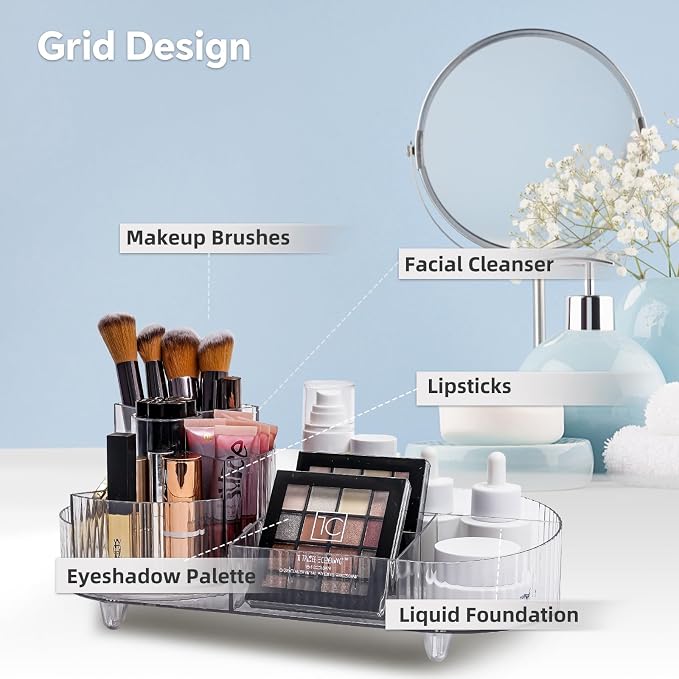 Cosmetic Makeup Storage Organizer, Countertop Makeup Perfume, Rotating Makeup - Image 2