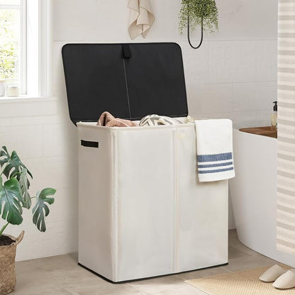WOWLIVE Laundry Hamper with Lid, 160L Large Laundry Basket 3 Section with - Image 3