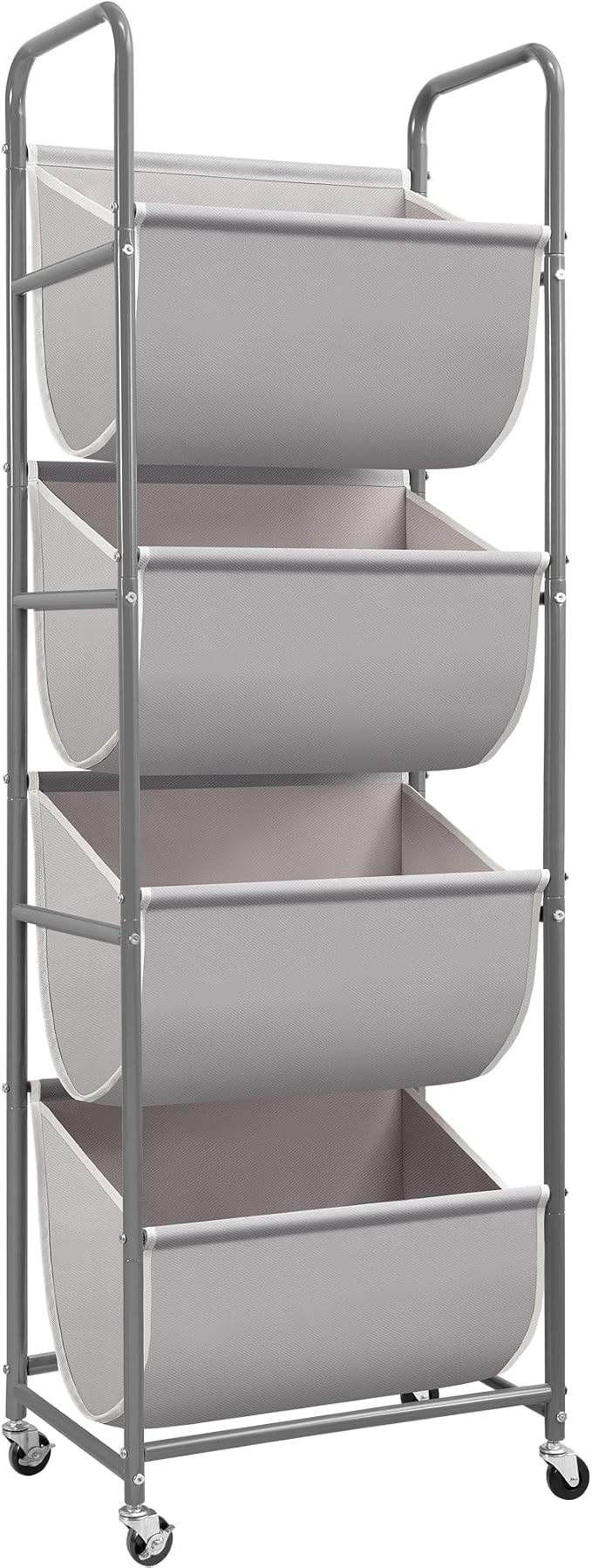 STORAGE MANIAC Vertical Rolling Laundry Hamper, 4 Section Laundry Sorter by STORAGEMANIAC