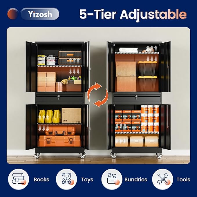 Yizosh Metal Garage Storage Cabinet - Image 5