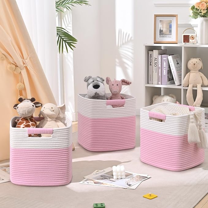 11 Inch Storage Cubes, 3 Pack Cube Storage Bins - Image 3