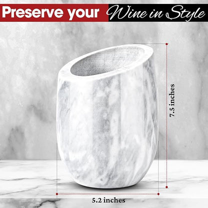 Flexzion Marble Wine Chiller Bucket – White Wine Cooler & Champagne Bucket - Image 6