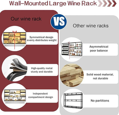 3 Tier Large Wine Rack Wall Mounted - Image 4