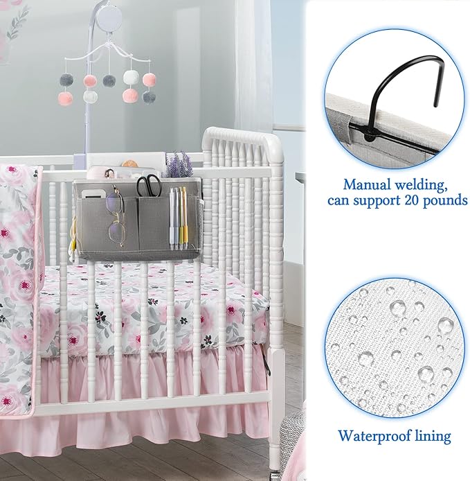 Bedside Caddy Bedside Hanging Storage Basket Bed Caddy - Image 6