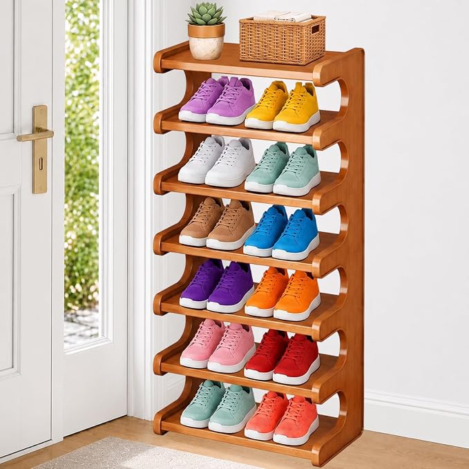 7-Tier Vertical Shoe Rack Tower by Unknown