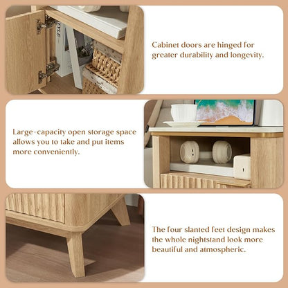 QUW Fluted Nightstands Set of 2 - Image 7