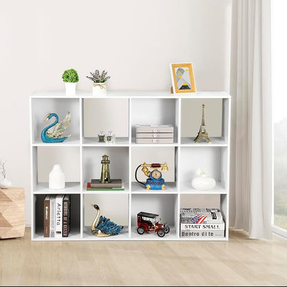 ZenStyle 12 Cube Storage Organizer, Freestanding Bookcase Bookshelf, Modern - Image 2