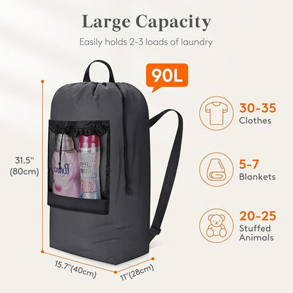 Lifewit Laundry Bag, Extra Large Laundry Backpack - Image 2