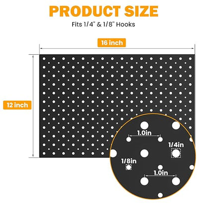 Pegboard Smith Metal Pegboard Panels, Wall-Mounted Pegboard Organizer System - Image 2