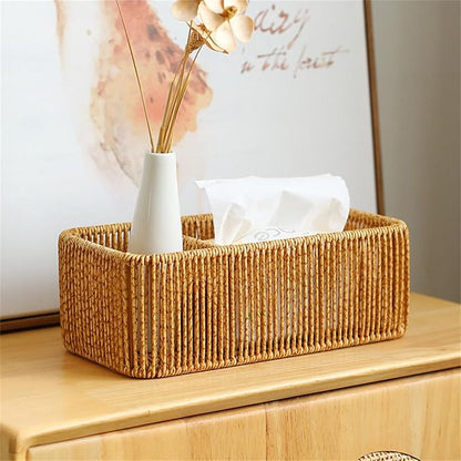 Natural Rattan Tissue Box Organizers - Image 8