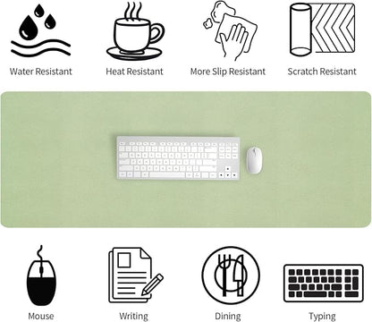 Bloss 47.2" x 16.9" Large Desk Mat, Leather Mouse Keyboard Pad, Non-Slip - Image 4