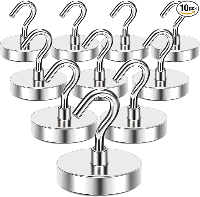 MIKEDE Magnetic Hooks Heavy Duty, 170LB+ Strong Neodymium Magnets by MIKEDE