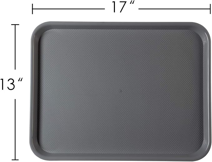 Eslite Rectangular Plastic Serving Trays, Fast Food Serving Cafeteria Trays - Image 4