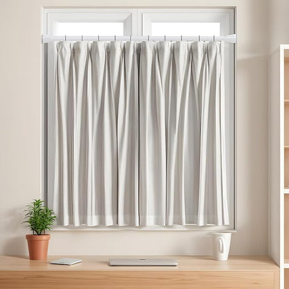 2 Pack Tension Rods 16 to 26 Inch Spring Adjustable Curtain Rods No Drilling - Image 5