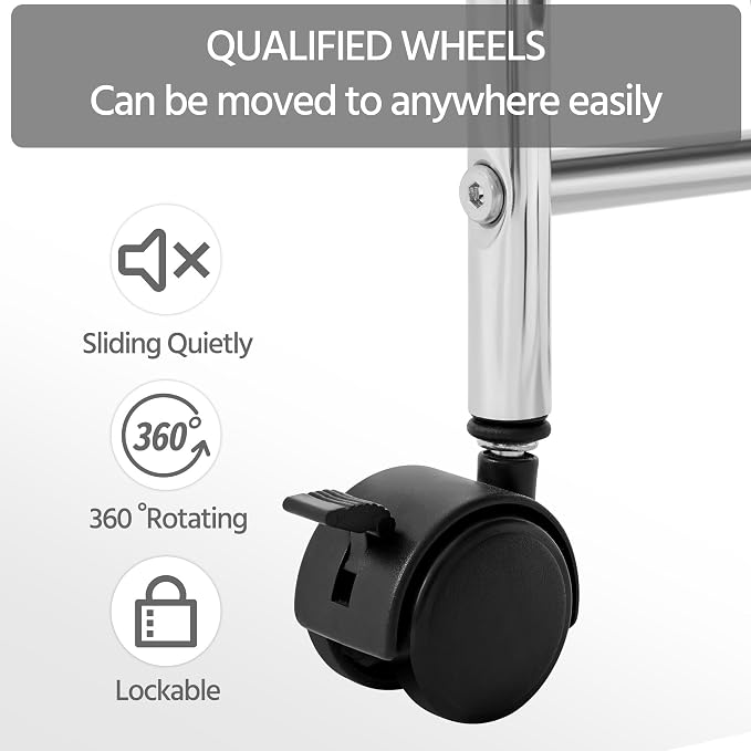 Yaheetech Rolling Cart Organizer Plastic Trolley - Image 9