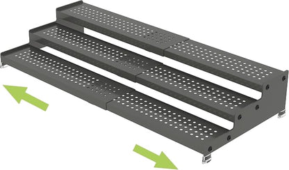 Metal Spice Rack Organizer for Cabinet, 3 Tier Expandable Spice Storage Shelf by JOJOCROSSHIGHQUALITYLIFE